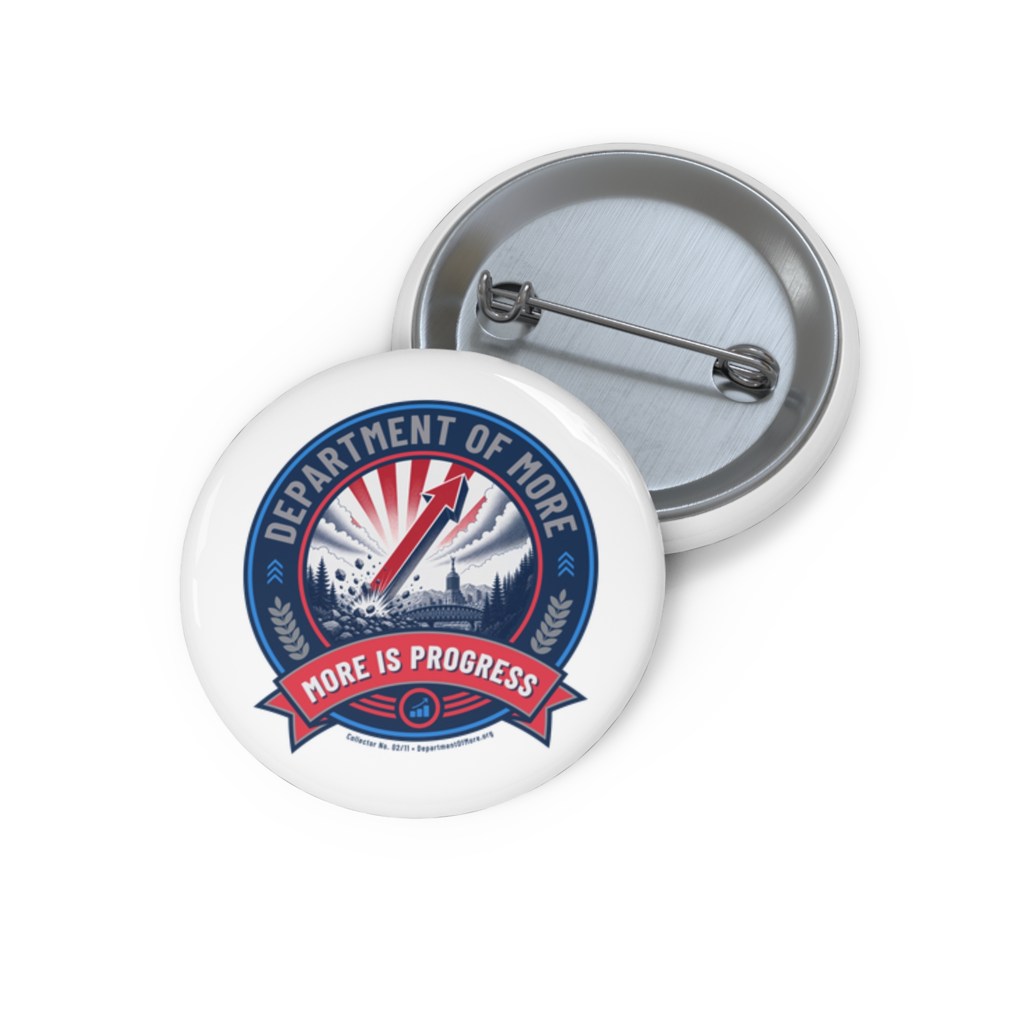 Department of More Round Pin Button